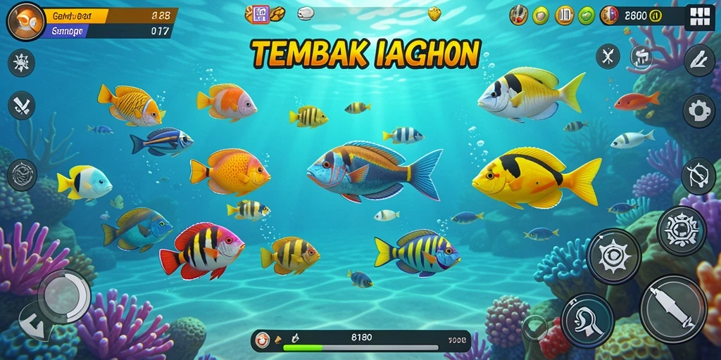 Gameplay seru menembak ikan dengan grafis menarik.