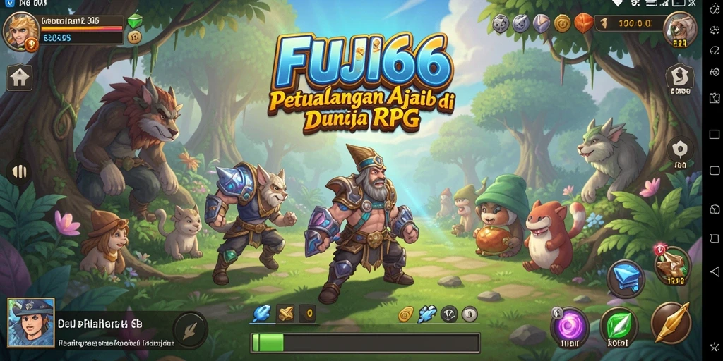 Tampilan menakjubkan dari dunia FUJI66 dalam gameplay RPG.