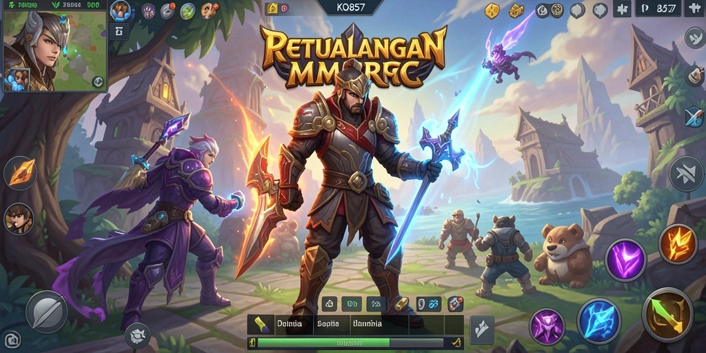 Gameplay KO857 yang menarik dan penuh aksi dalam dunia MMORPG.