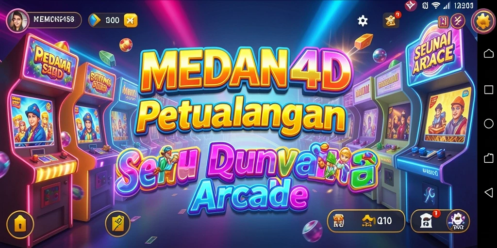 Tampilan gameplay seru dari MEDAN4D dengan aksesi arcade yang menarik.