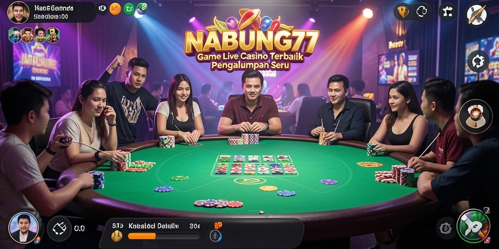 Tampilan gameplay Live Casino yang seru dan interaktif di NABUNG77.