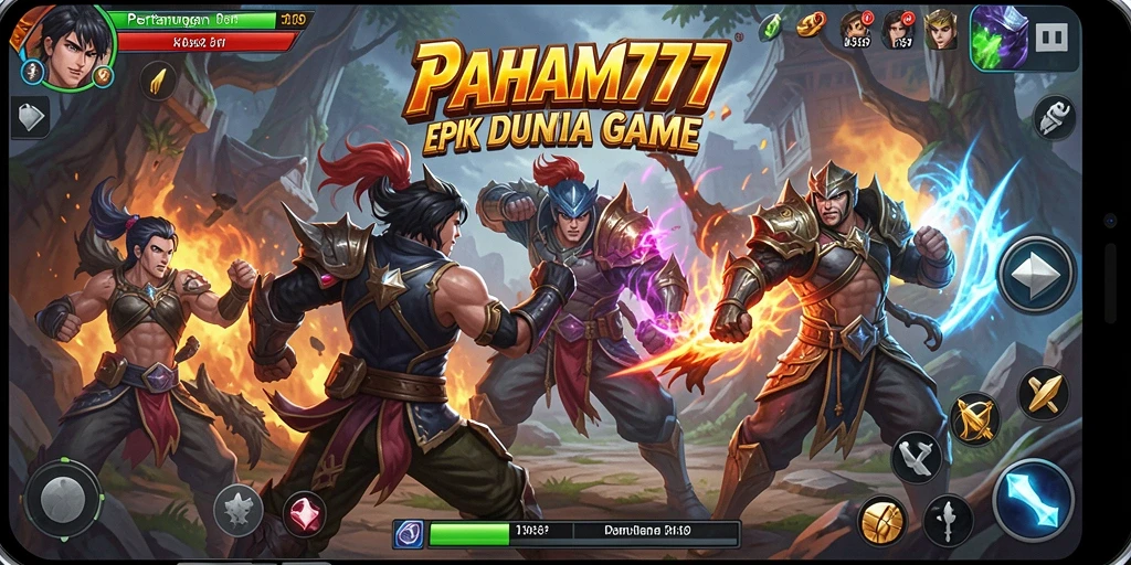 Tampilan gameplay seru dari PAHAM777 dengan pertarungan intens.