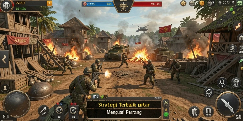 Tangkapan layar gameplay strategis di PCPC7 dengan aksi mendebarkan.