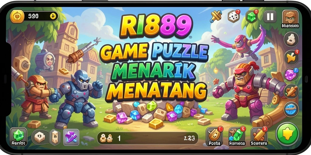 Tampilan gameplay RI889 yang menarik dengan berbagai tantangan Puzzle.
