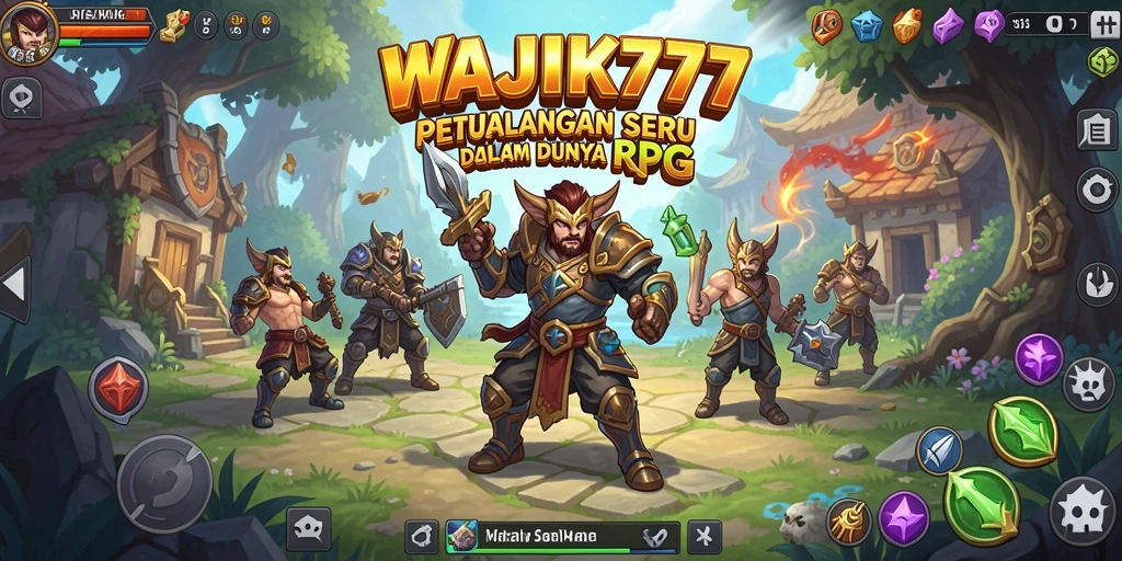 Tampilan menarik dari gameplay petualangan RPG WAJIK777.